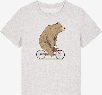 Watapparel Shirt ' Fahrradbär ' in Wit: voorkant