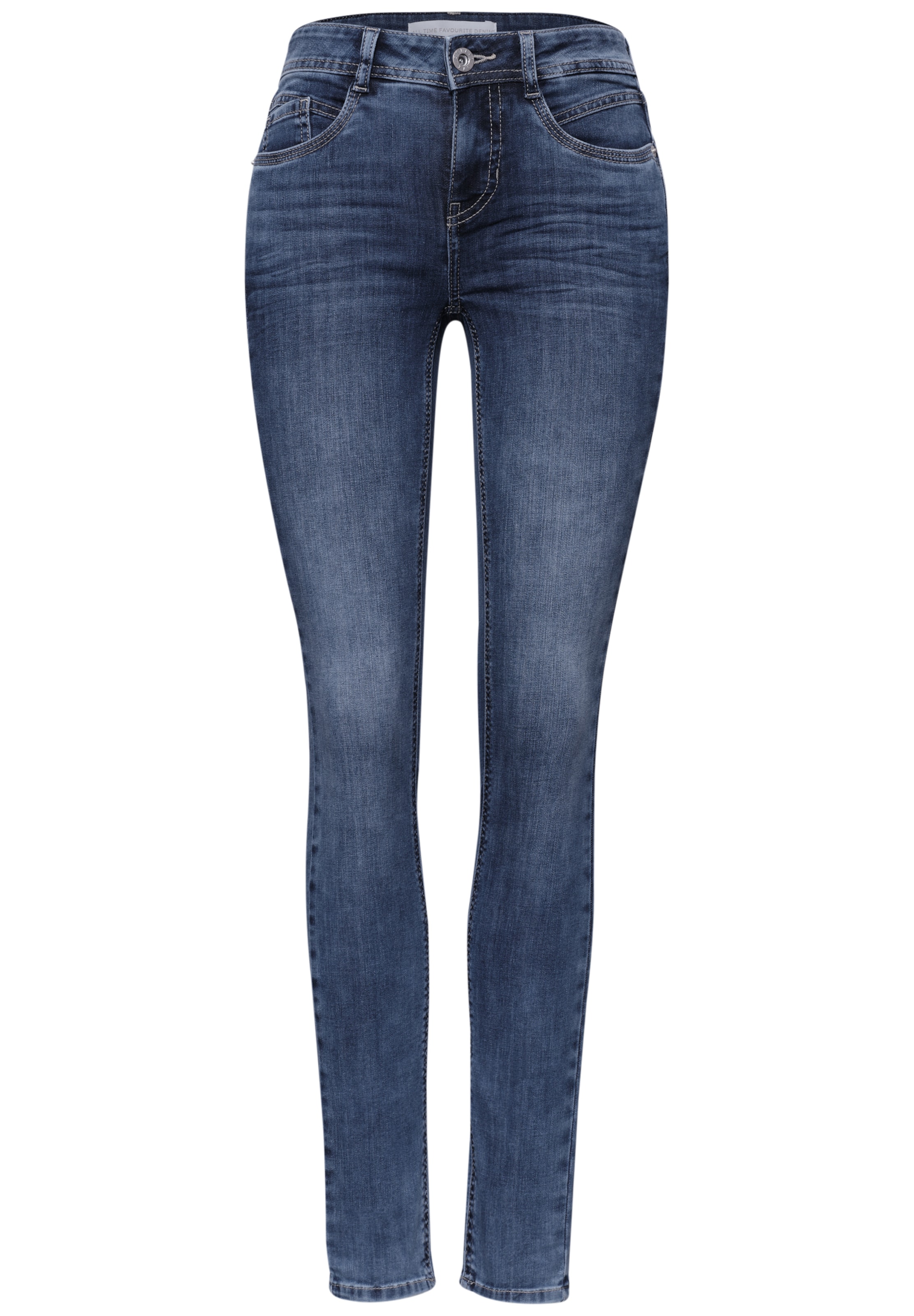 STREET ONE Slim fit Jeans in Blue: front