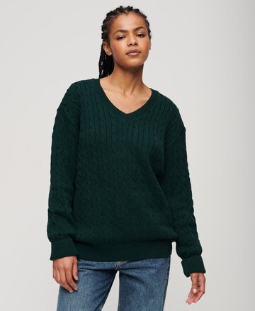 Pull-over Superdry en vert : devant