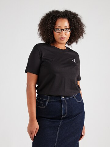T-shirt Calvin Klein Jeans Curve en noir : devant