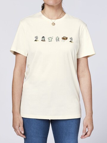 Detto Fatto T-Shirt ' im „Nature to Nature“-Design ' in Weiß