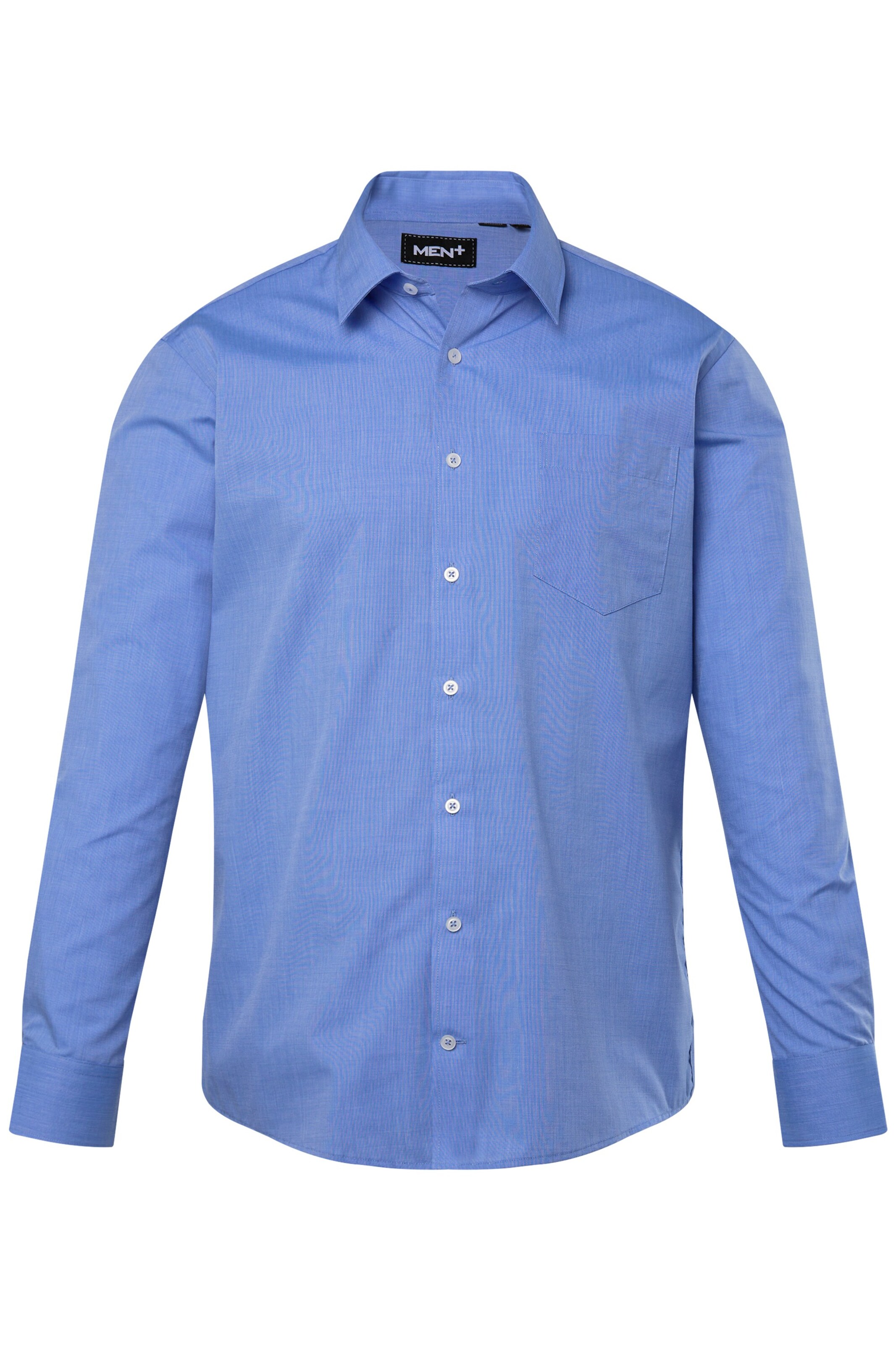 Men Plus Overhemd in Blauw: voorkant