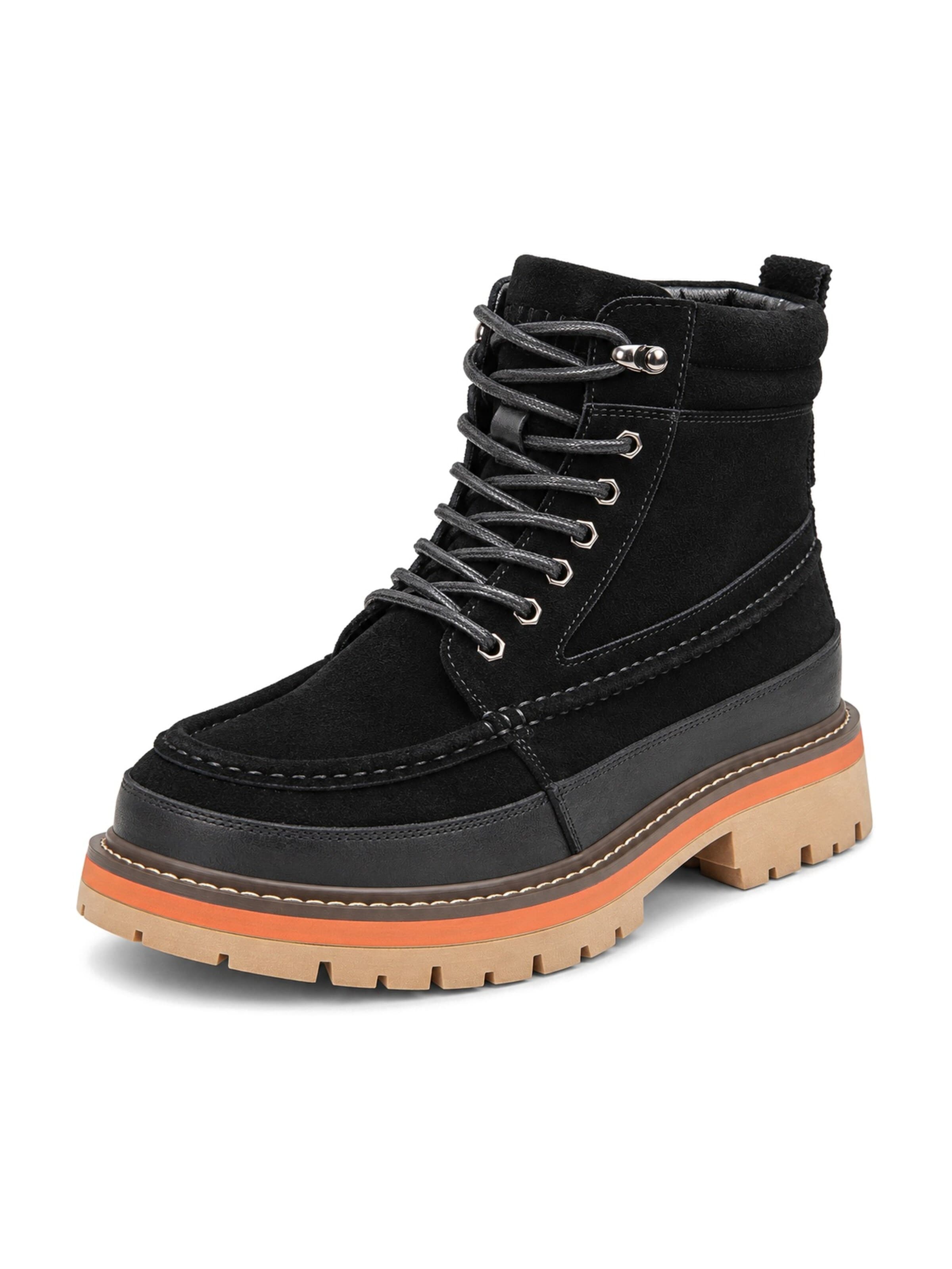 Botine de la Ombre pe negru: față