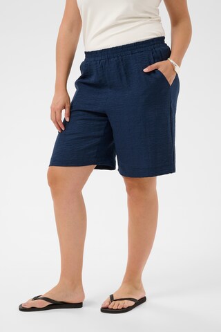 KAFFE CURVE Loose fit Trousers in Blue