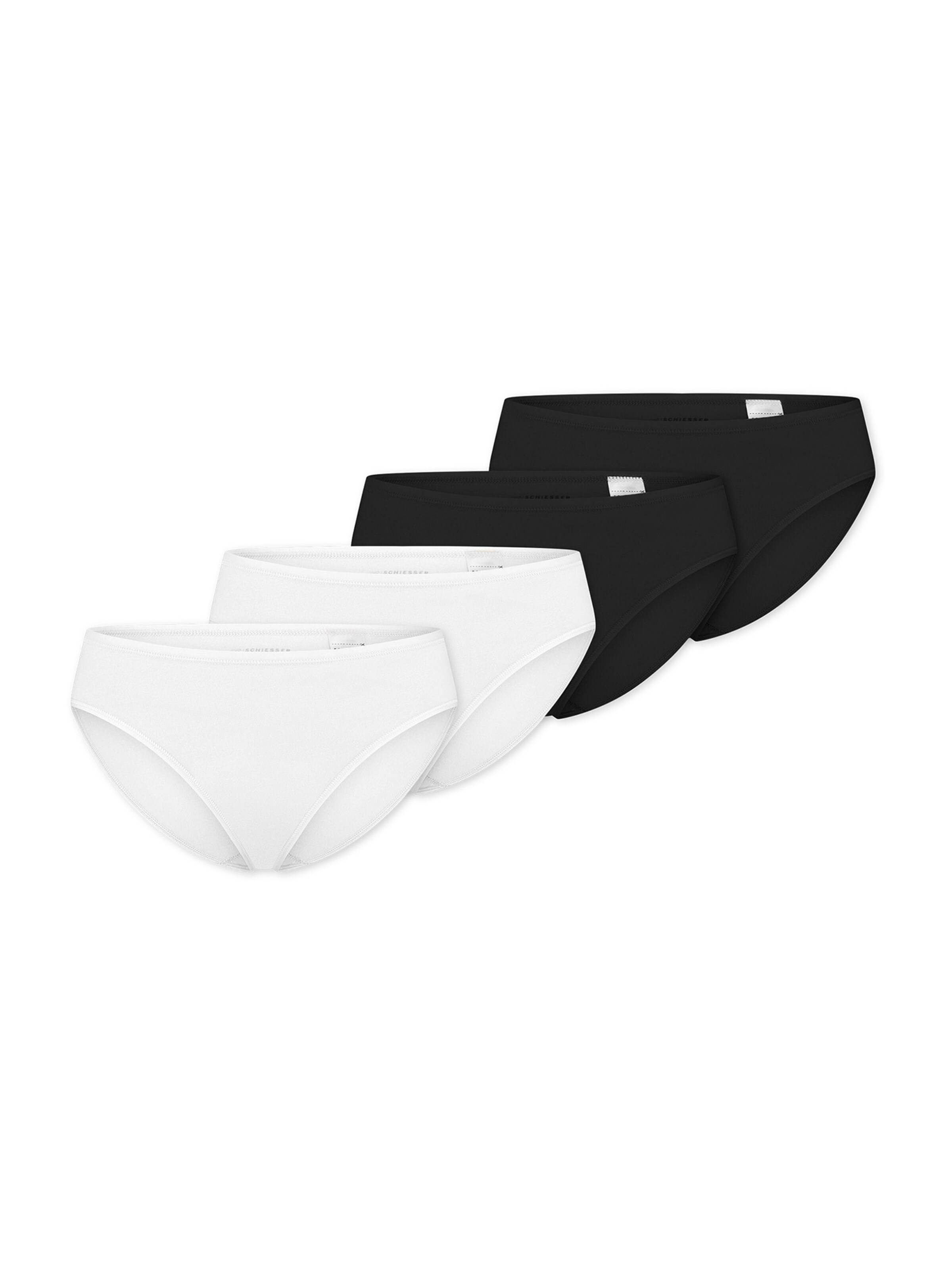SCHIESSER Slip ' 95-5 Serie ' en S en noir / blanc, Vue avec produit