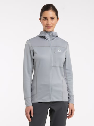 Haglöfs Athletic Zip-Up Hoodie 'L.I.M' in Grey: front