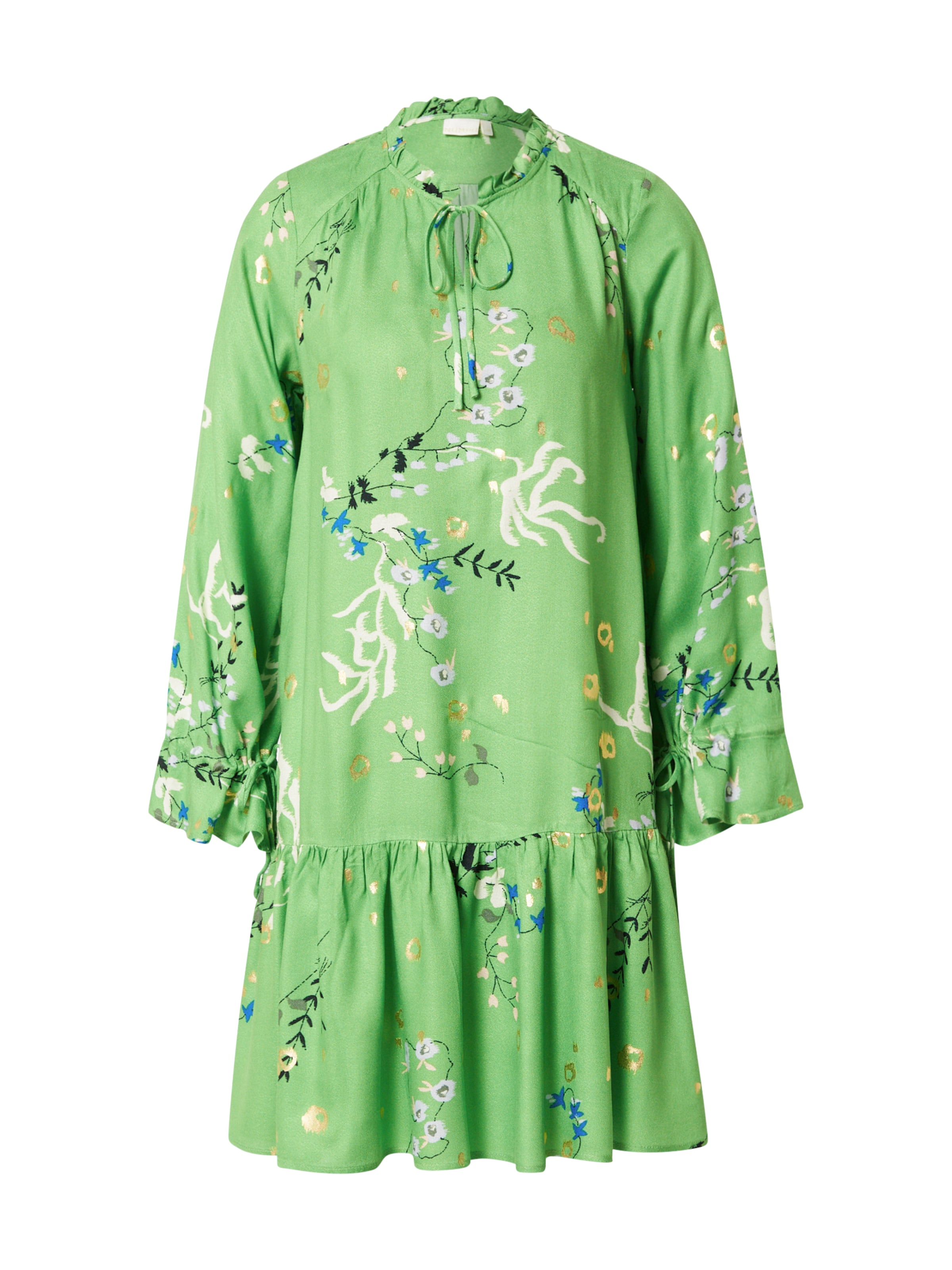 NÜMPH Sukienka koszulowa 'CADEAU' w kolorze zielony: przód