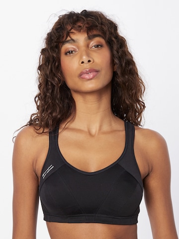 Bustier Soutien-gorge de sport SHOCK ABSORBER en noir : devant