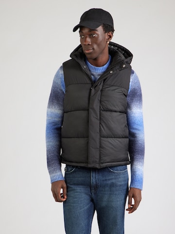 Gilet 'JCOUNION' JACK & JONES en noir : devant