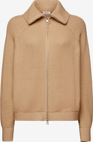 Cardigan ESPRIT en beige : devant