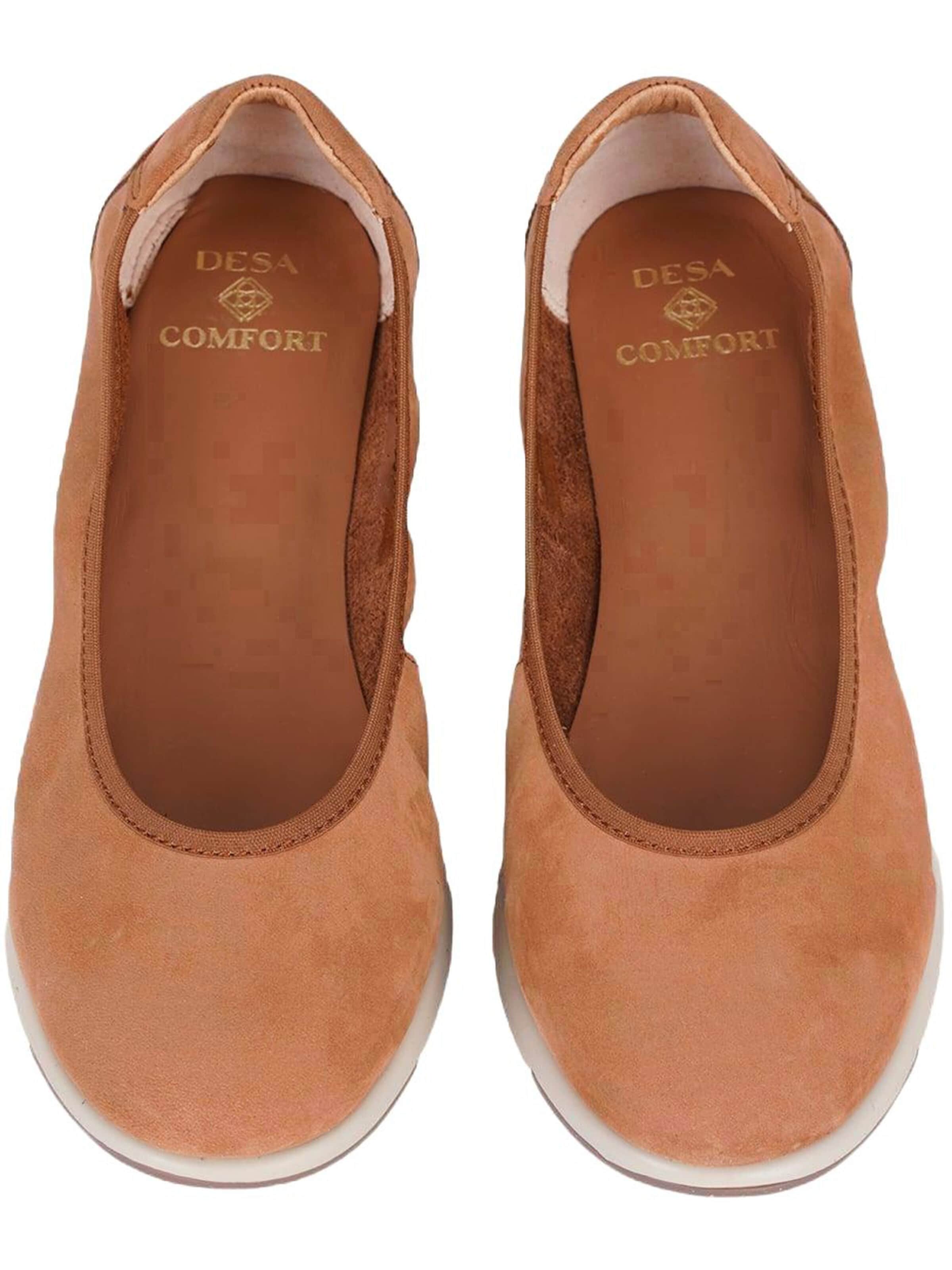 Desa - Bailarina 'DESA Damen DesaComfort Ballerinas aus Nubukleder' en marrón
