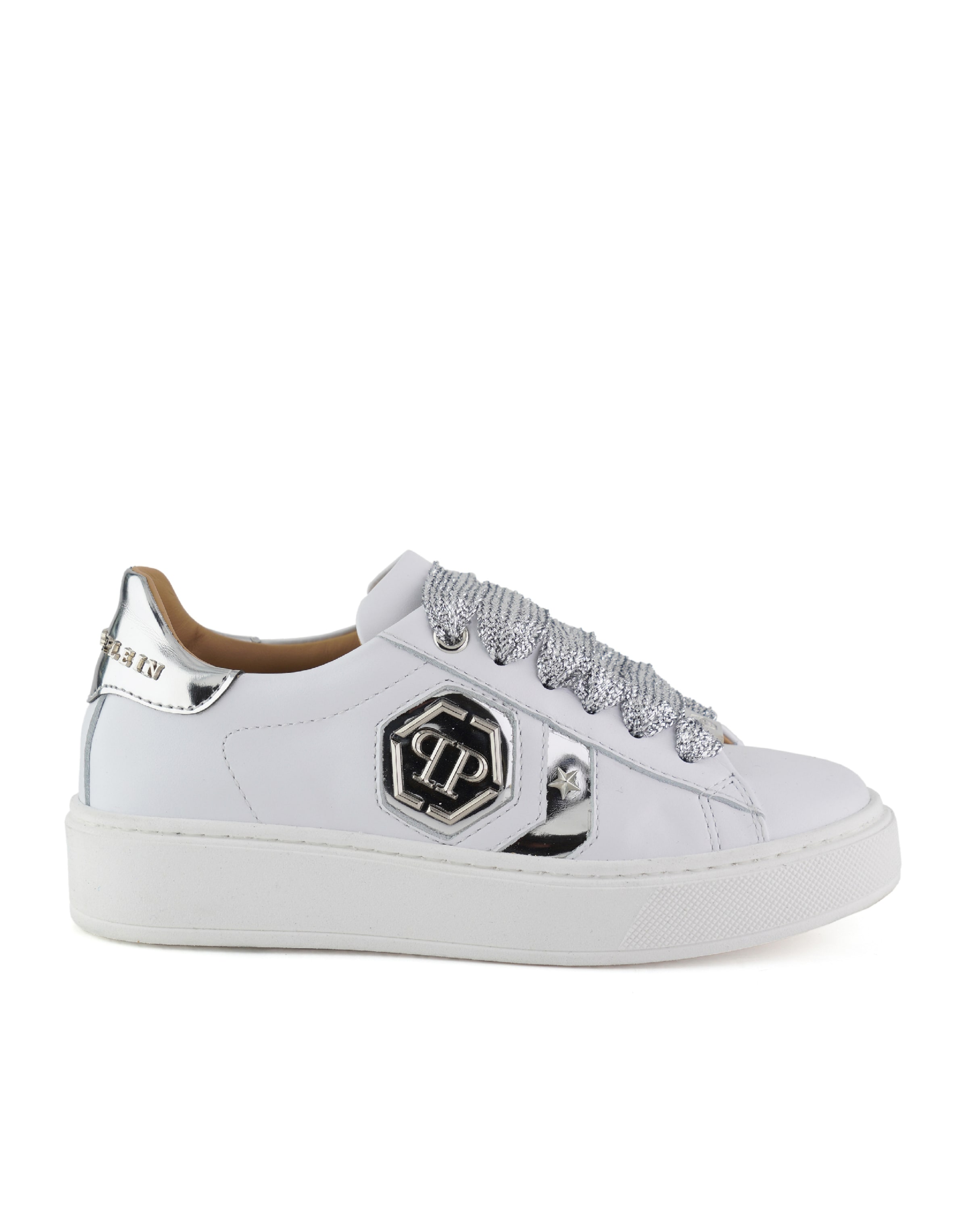 Philipp Plein - Sapatilhas 'Hexagon' em branco