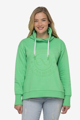 LAURASØN Sweatshirt in Groen: voorkant