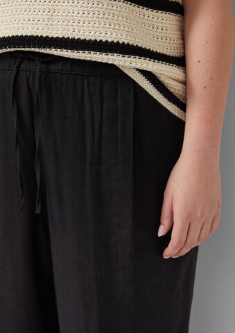 s.Oliver Wide Leg Hose in Schwarz