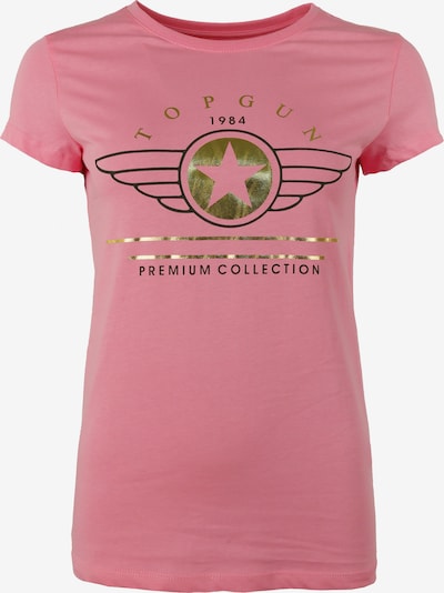 TOP GUN T-Shirt ' TG20193050 ' in gold / pink / schwarz, Produktansicht