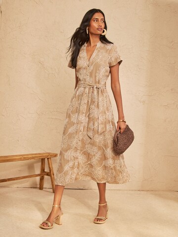 Abito camicia di love & roses in beige