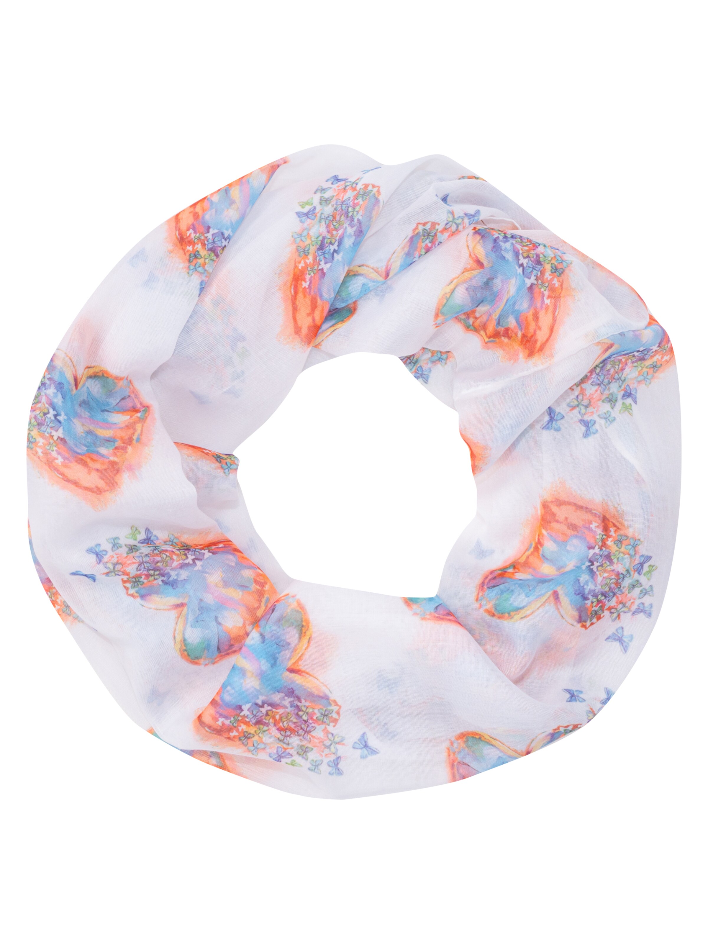 Écharpe tube 'Amira' Seasons of April en orange : devant