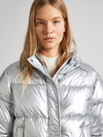 Pepe Jeans Between-Season Jacket 'MORGAN' in Silver