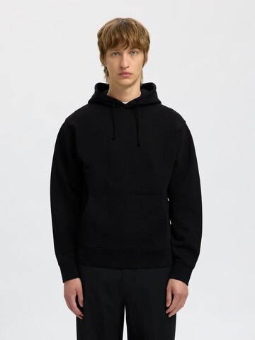 Sweat-shirt SELECTED HOMME en noir : devant