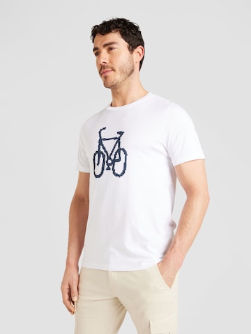 ARMEDANGELS Shirt 'JAAMES FUN BIKE' in Wit: voorkant