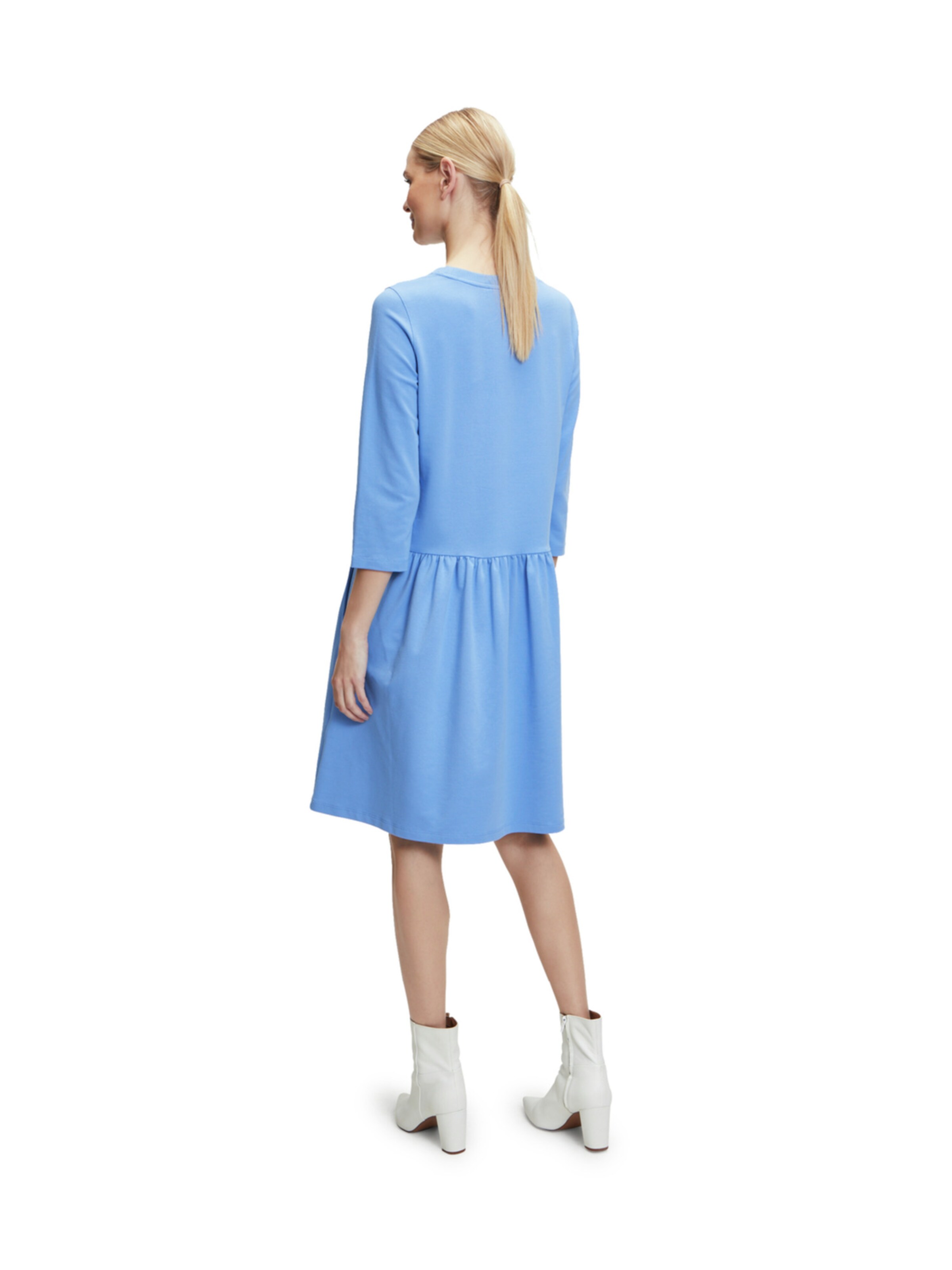 Frauen Große Größen Cartoon Sweatkleid mit Taschen in Blau - QD04867 Frauen Große Größen Cartoon Sweatkleid mit Taschen in Blau - QD04867