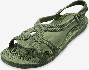 Brasileras - Sandalias 'Esmirna' en verde: frente