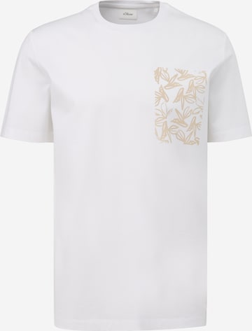 T-Shirt s.Oliver BLACK LABEL en blanc : devant