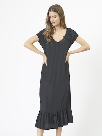 Robe 'Sunrise' co'couture en noir : devant
