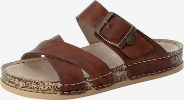RIEKER - Zapatos abiertos en marrón: frente