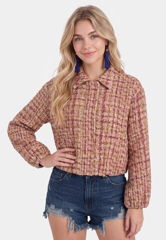 IZIA - Casaco meia-estação 'Boho' em rosa: frente