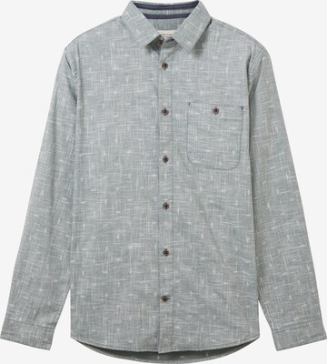 TOM TAILOR Button Up Shirt in Green: front