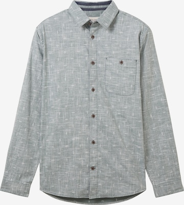 Coupe regular Chemise TOM TAILOR en vert : devant