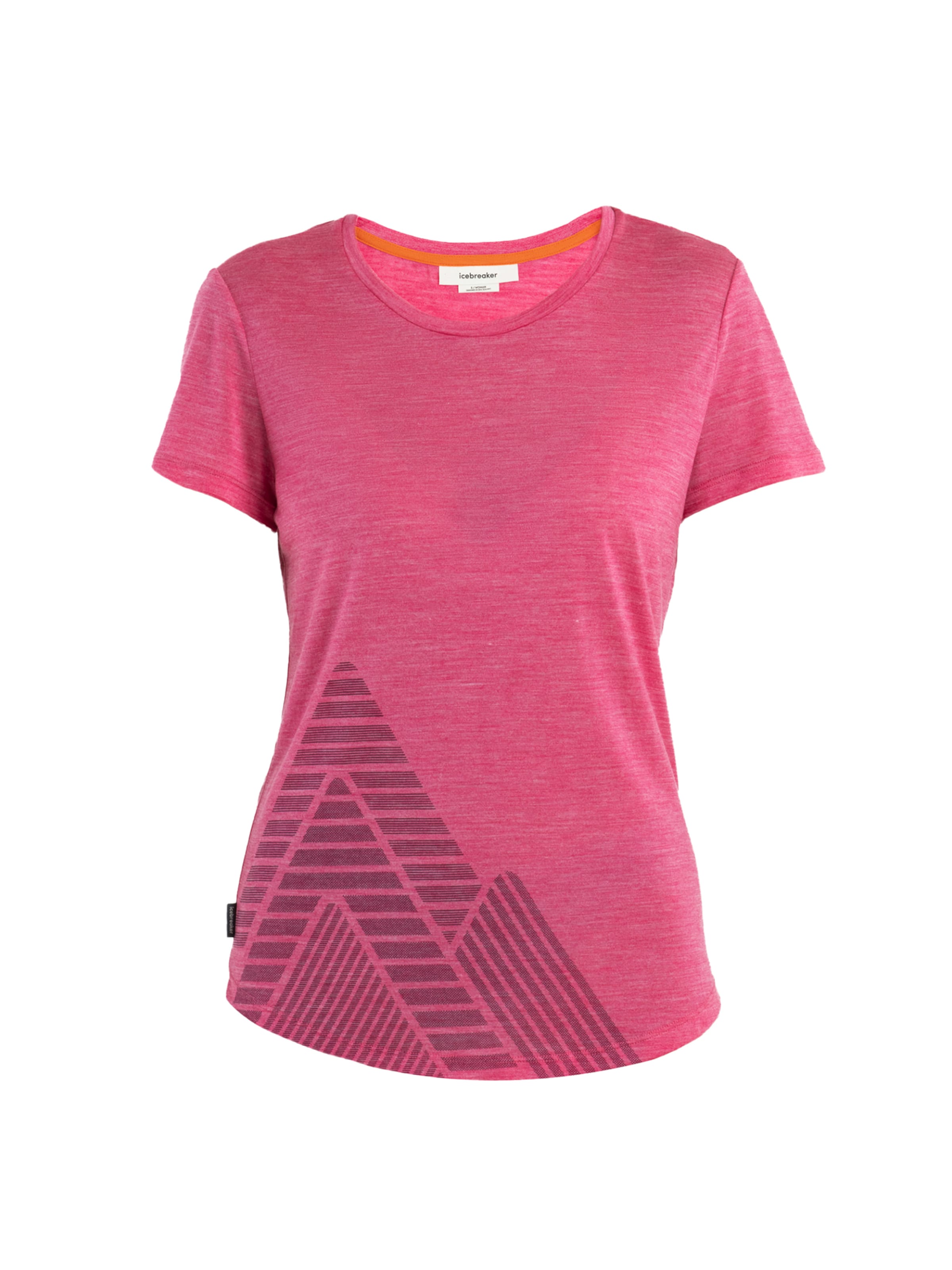 ICEBREAKER Тениска в розово: отпред