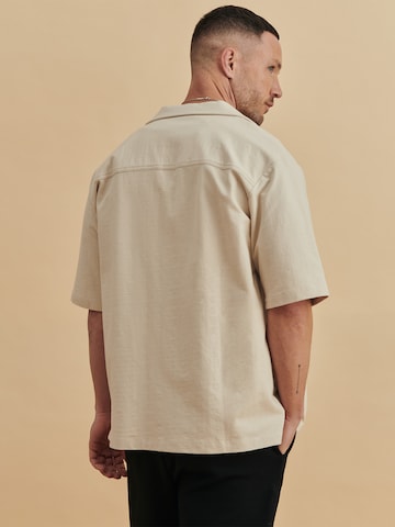 DAN FOX APPAREL Regular Fit Skjorte 'Roman' i hvid