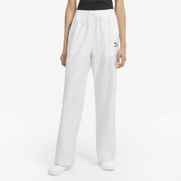 Bootcut Pantalon de sport PUMA en blanc : devant