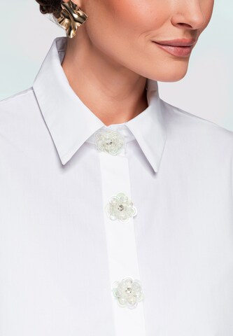 Ombre Blouse in Wit