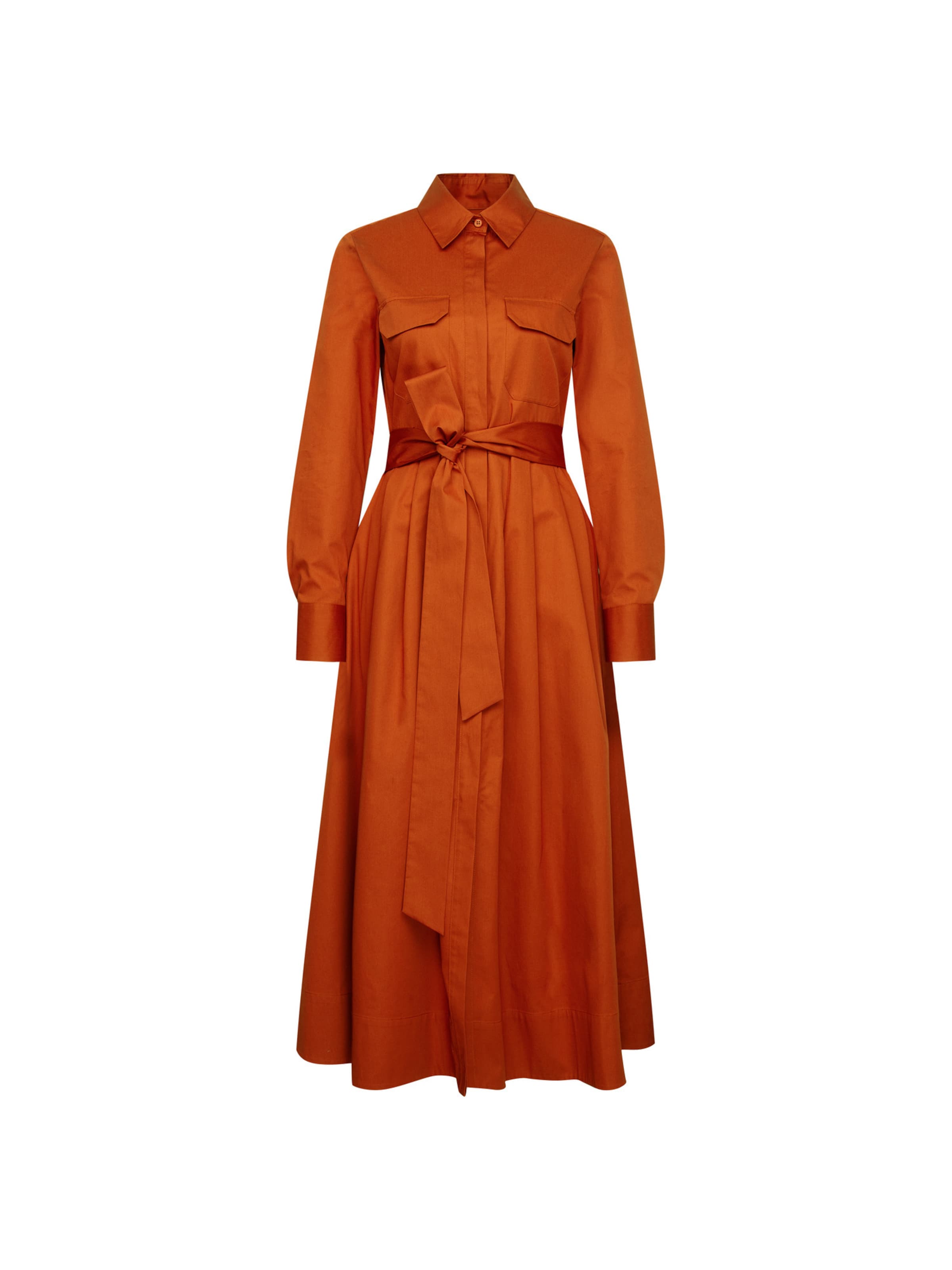 SEIDENSTICKER Shirt dress in Brown: front