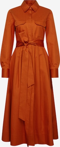 Robe-chemise SEIDENSTICKER en marron : devant