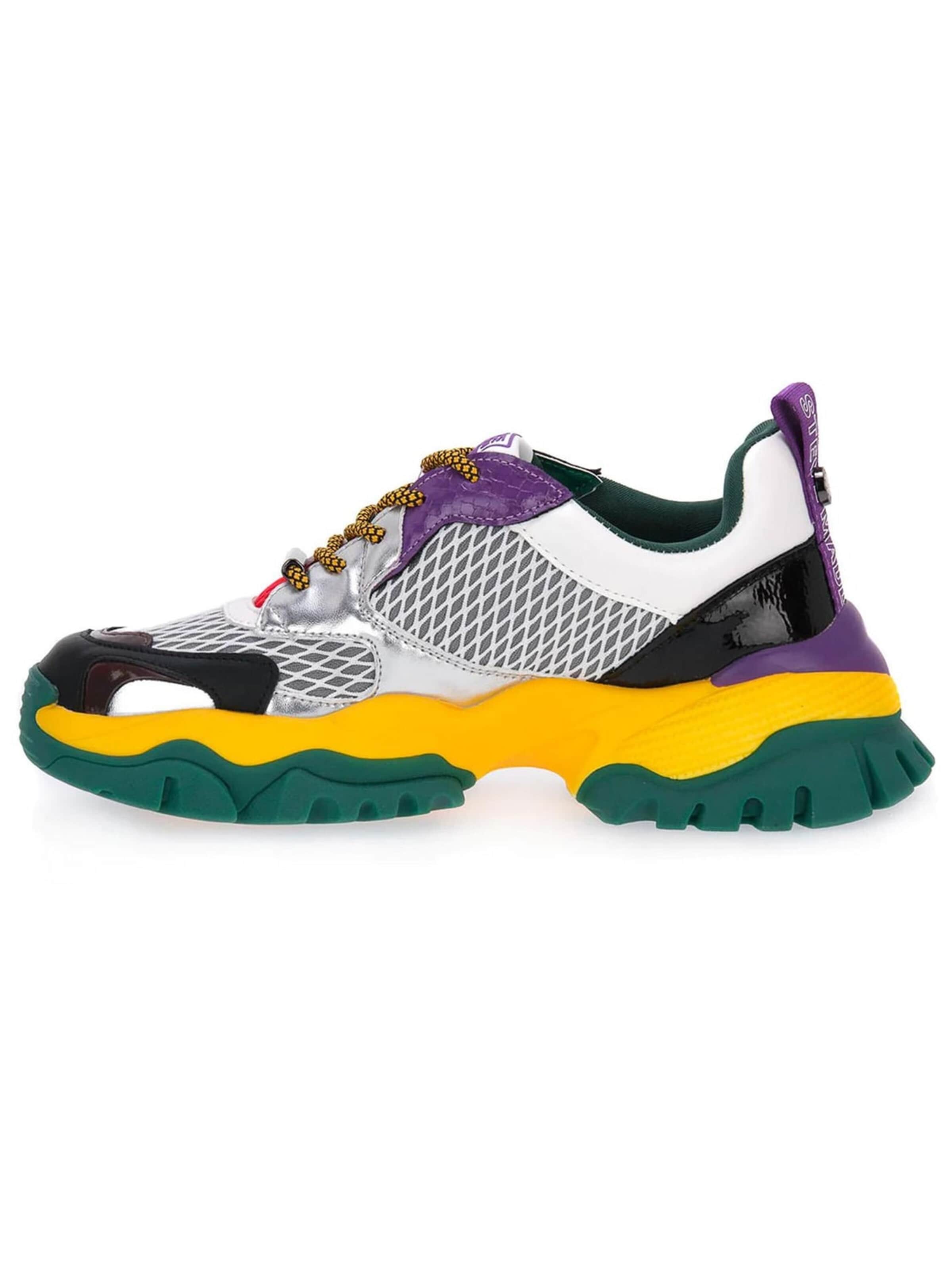 STEVE MADDEN Buty sportowe sznurowane 'Womens Trilling Sil / Grn Lace-Up Low-Profile Shoes' w kolorze mieszane kolory: przód