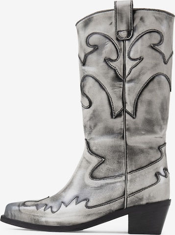 BRONX Cowboy Boots 'Edor Ra' in Grey: front