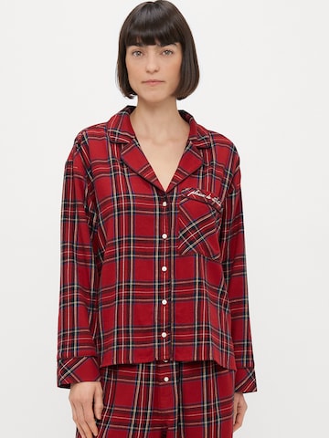 Abercrombie & Fitch Majica za spanje | rdeča barva: sprednja stran