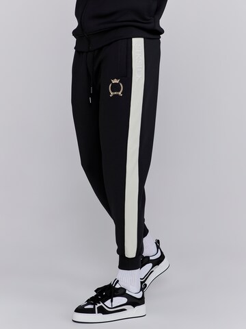 Regular Pantalon de sport SikSilk en noir : devant