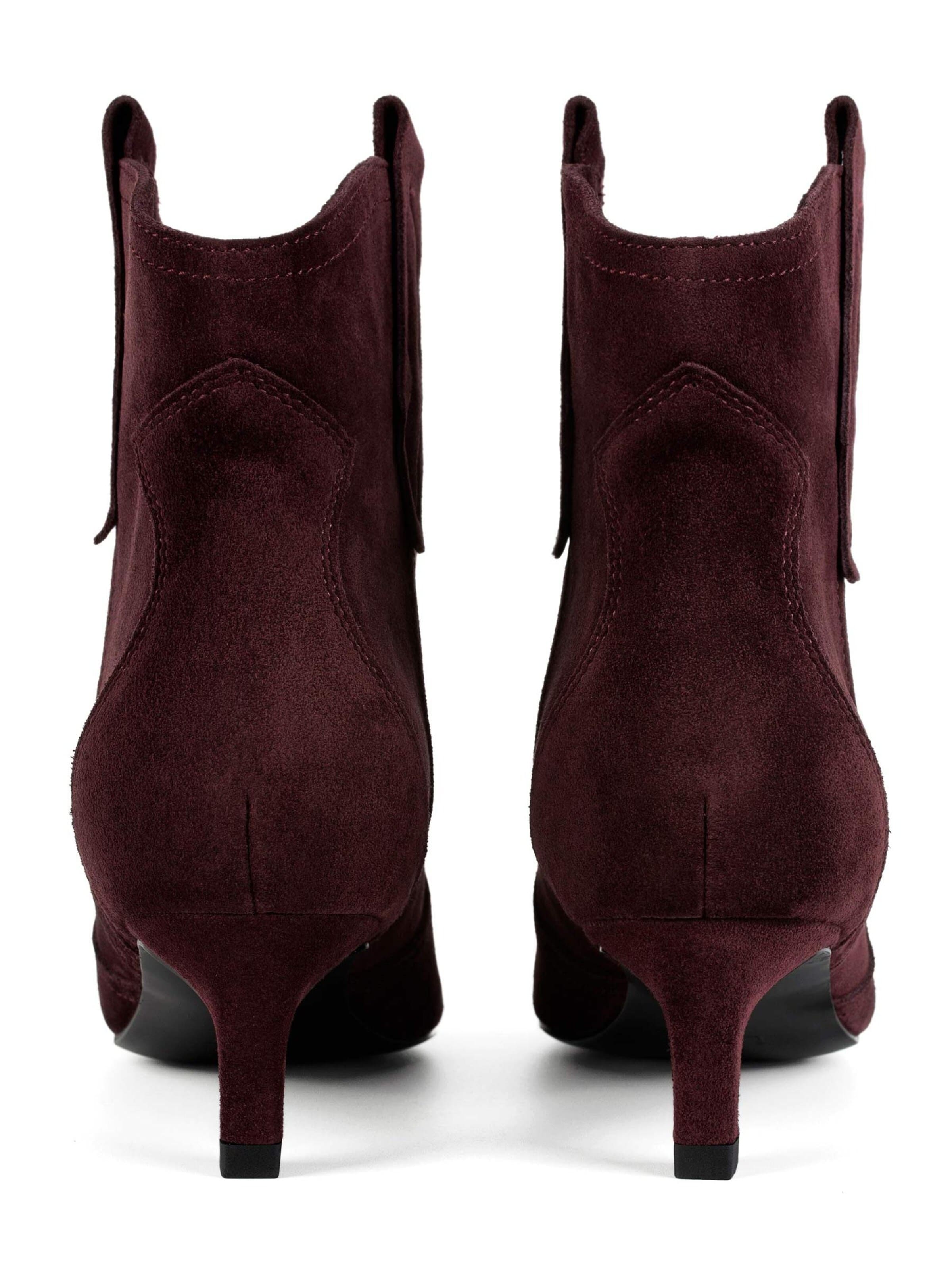 L37 HANDMADE SHOES - Botas pelo tornozelo 'TEXAS WIND' em vermelho