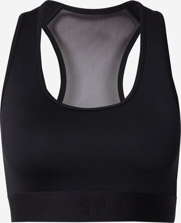 Bustier Soutien-gorge de sport 4F en noir : devant