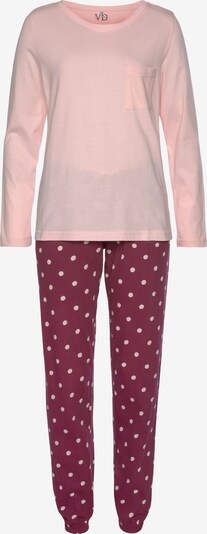 VIVANCE Pyjama 'Dreams' en rose / lie de vin, Vue avec produit