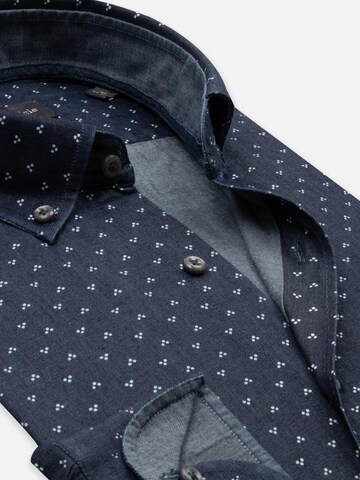 Slim fit Camicia business 'Leonardo Denim Man Shirt Blue White' di 7Camicie in blu