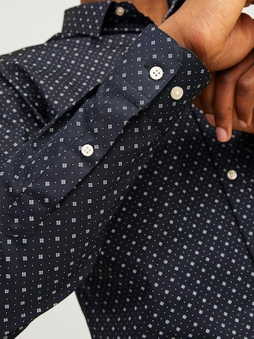 JACK & JONES Slim fit Overhemd 'JJJoe' in Zwart