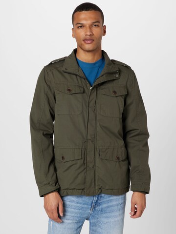 Petrol Industries Between-Season Jacket in Green: front