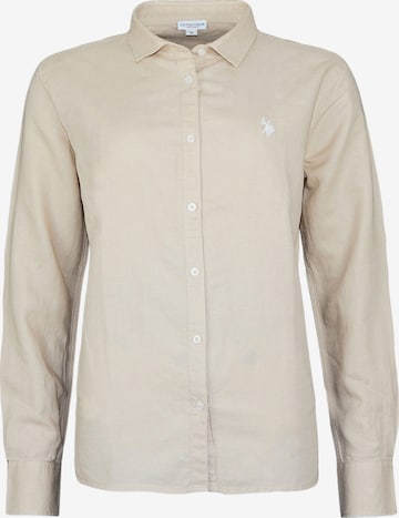 Chemisier U.S. POLO ASSN. en beige : devant