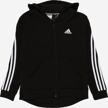 ADIDAS SPORTSWEAR Sports sweat jacket '3-Stripes ' in Black: front